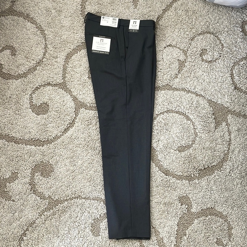 Men’s Dress Pants Super flex waistband Slim fit luxury stretch fabric 36W x 32L